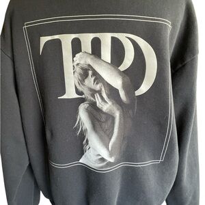 Taylor Swift The Tortured Poets Department Black Hoodie Medium